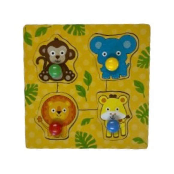 Set of 3 - Baby/Infant Beginner Peg Puzzles - Animals - Picture 5 of 10